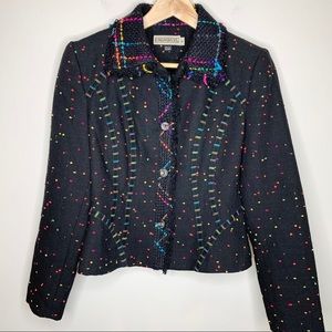 CANVASBACKS Vintage 90's Black Confetti Blazer 8